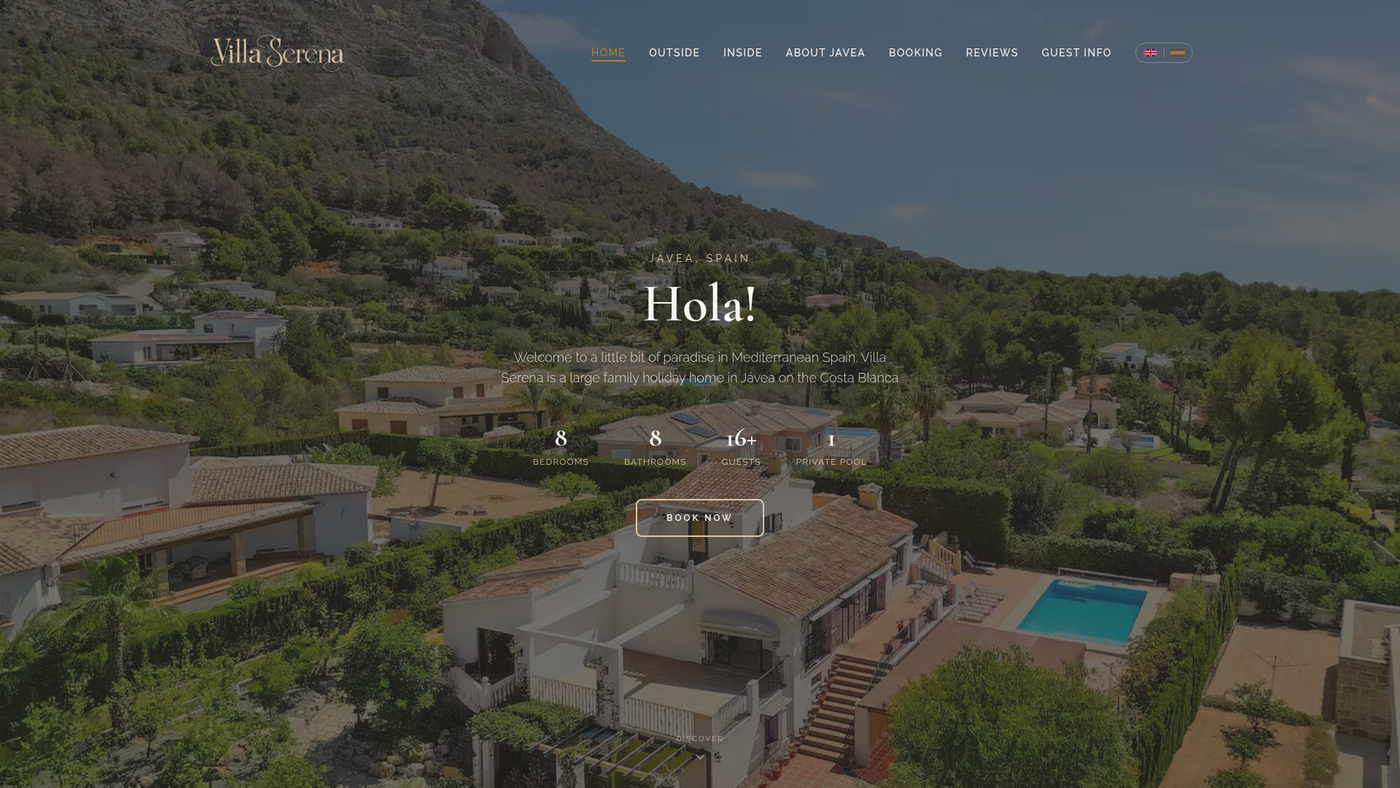 A villa site should take the booking